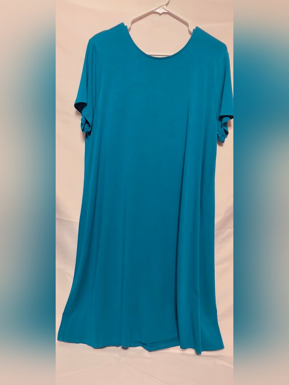 JJill Wearever Collection, Teal Soft Flowy Dress, Size L - Picture 2 of 6